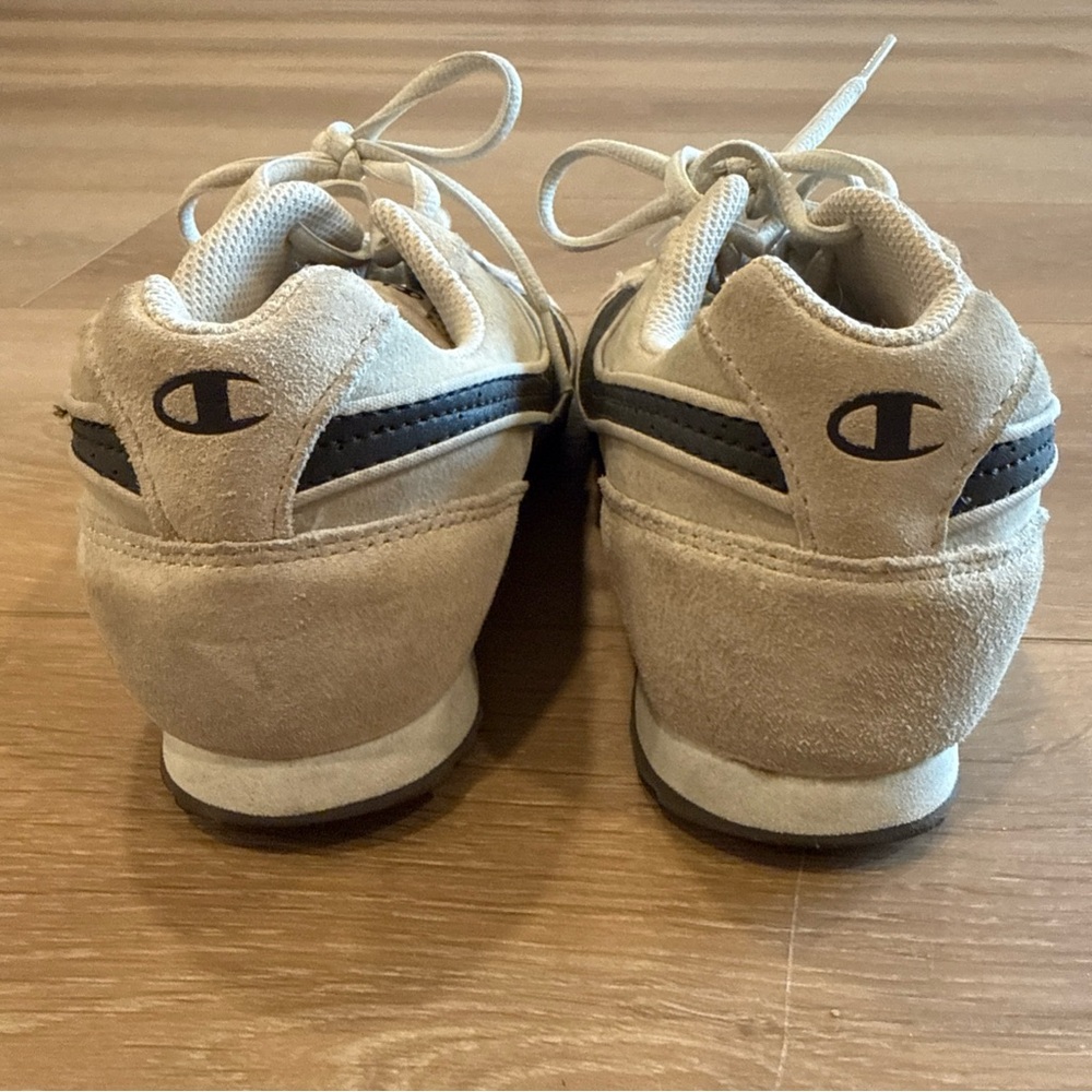 Champion Shoes Women’s 7 Sneakers Brown Beige/Cream Suede Lace Up Comfort Low - Picture 5 of 12